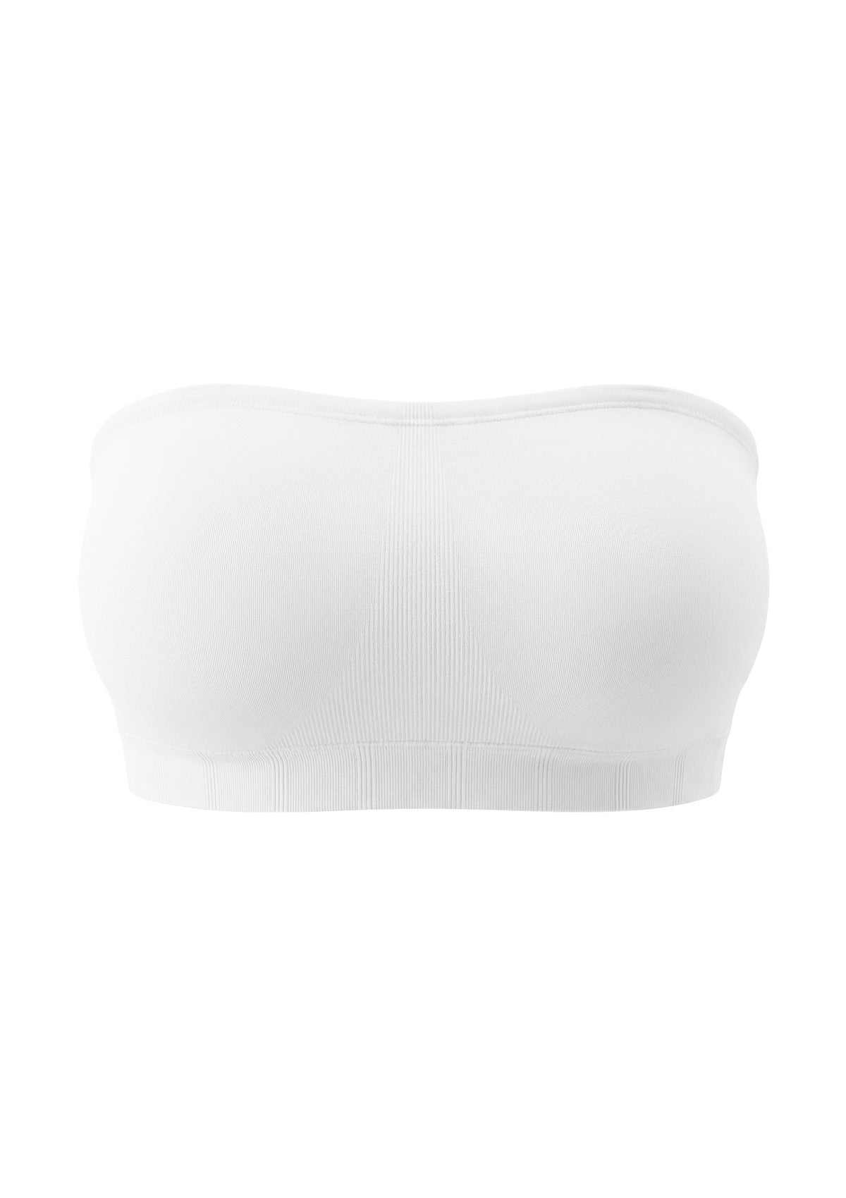 Wireless Plus Size Strapless Bra with Non-Slip Silicone & Moisture-Wicking Cups