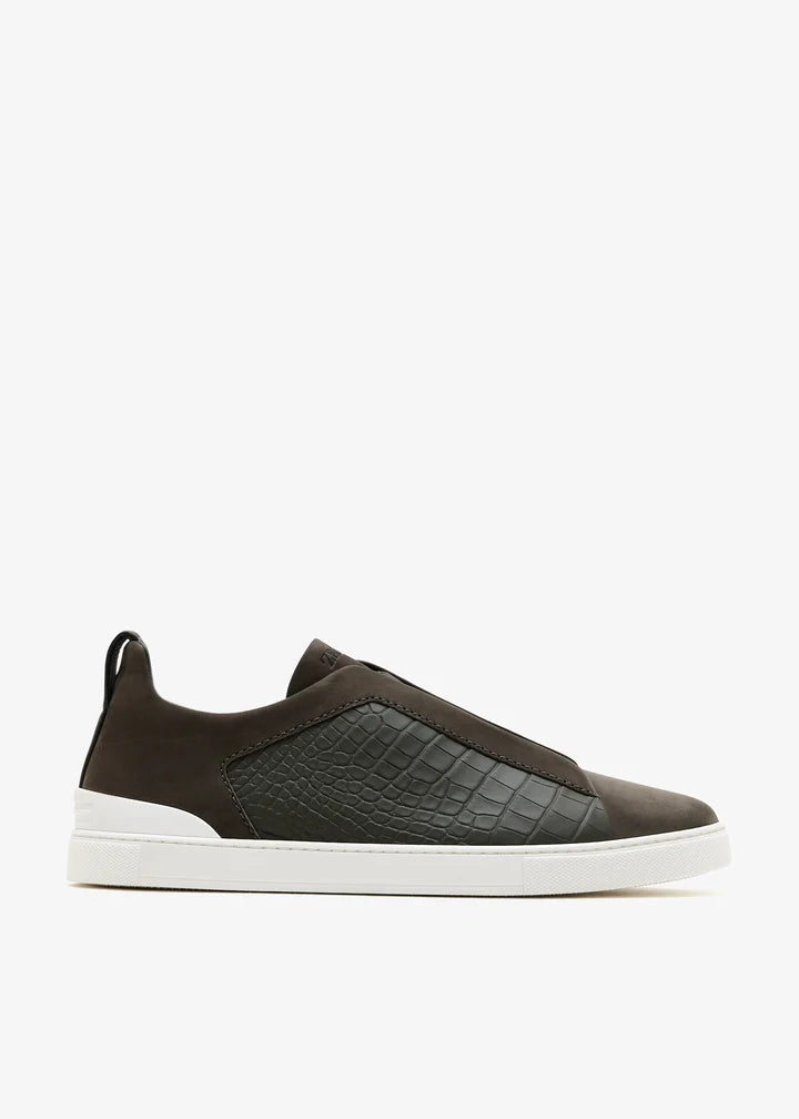 Croc Leather Triple Stitch SecondSkin