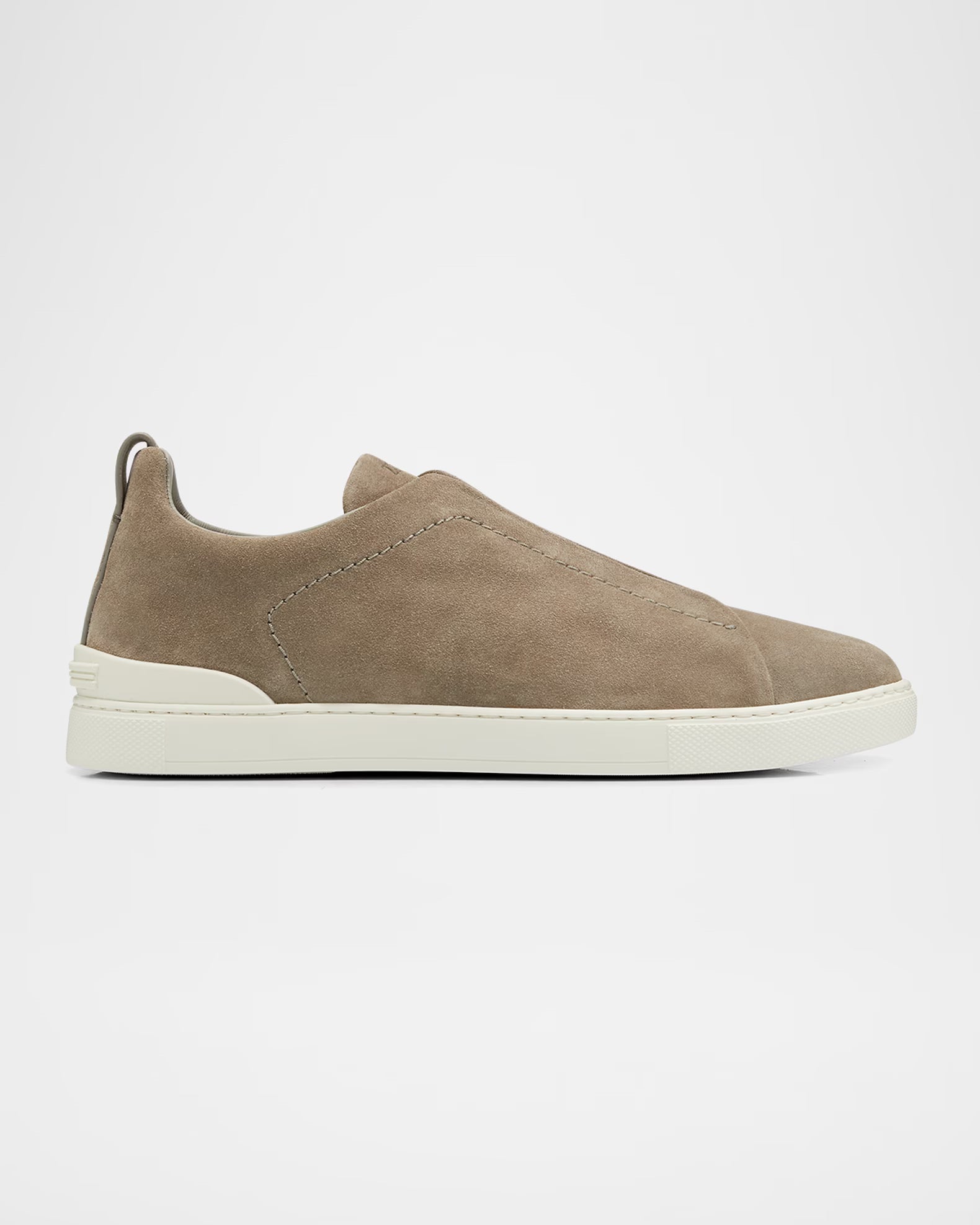Suede Triple Stitch Slip-On Sneakers