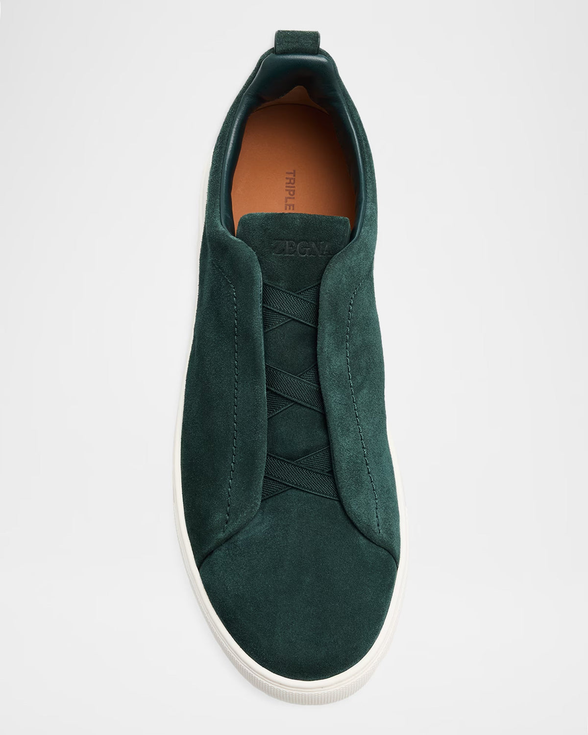 Suede Triple Stitch Slip-On Sneakers