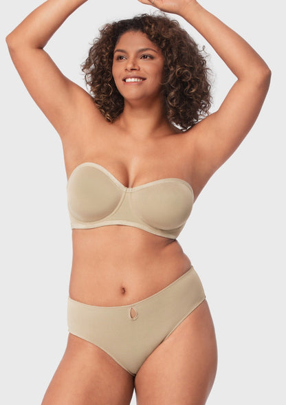 Leopard Unlined Strapless Minimizer Bra