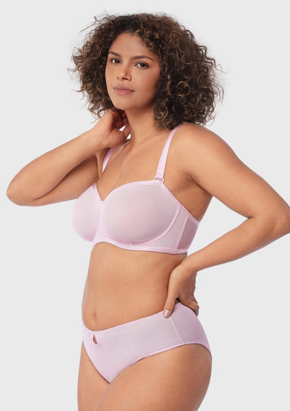 Leopard Unlined Strapless Minimizer Bra