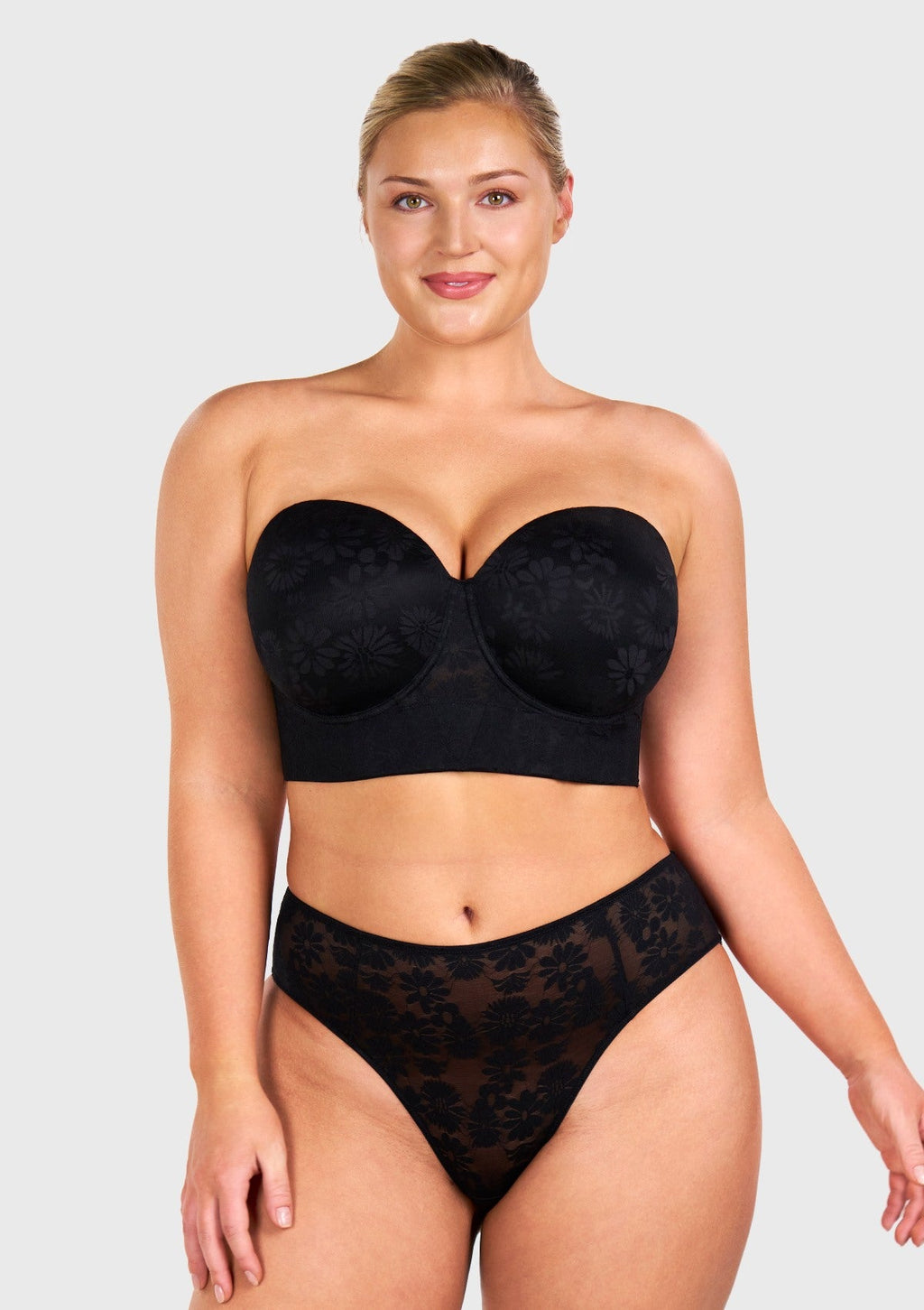 Daisy Lightly Padded Longline Underwire Strapless Balconette Bra