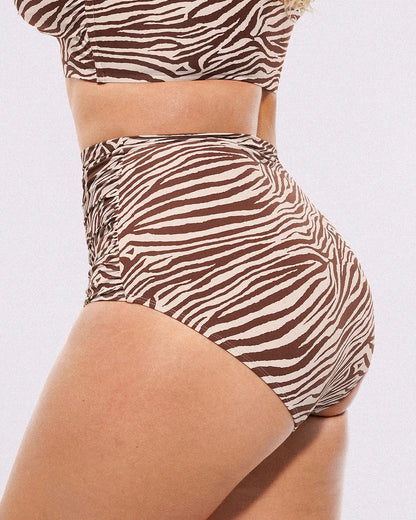 Smart Sculpt™ Ruched V-Neck Bikini Top & High-Waisted Bottom Set