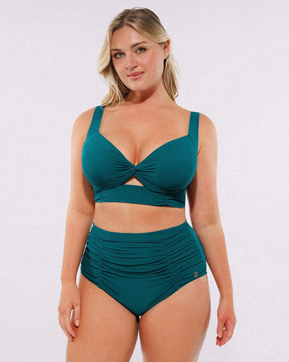 Smart Sculpt™ Twist-Front Bikini Top & High-Waisted Bottom Set