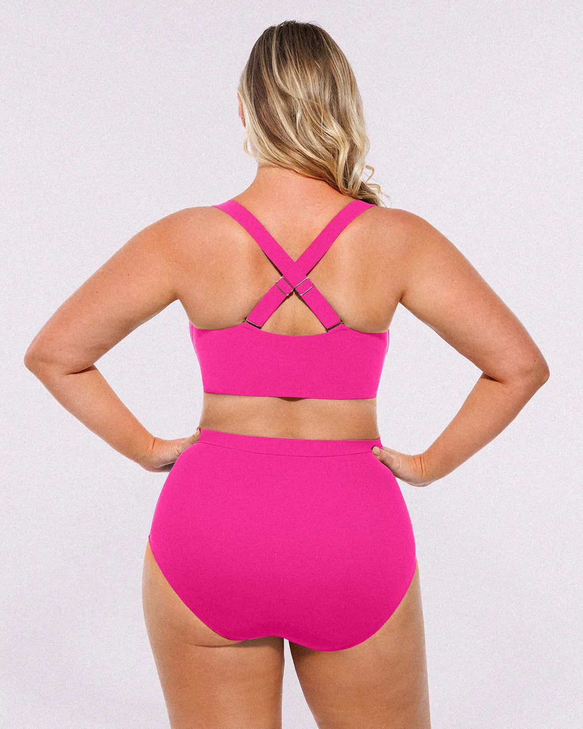 Smart Sculpt™ Ruched V-Neck Bikini Top & High-Waisted Bottom Set