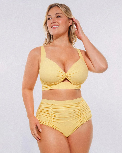 Smart Sculpt™ Twist-Front Bikini Top & High-Waisted Bottom Set