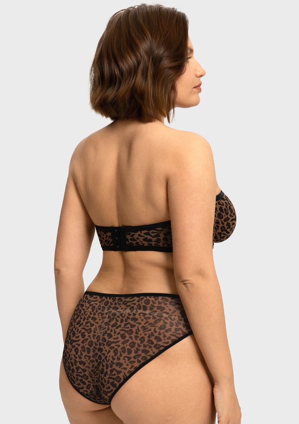 Bella Sheer Mesh Unlined Underwire Strapless Balconette Bra