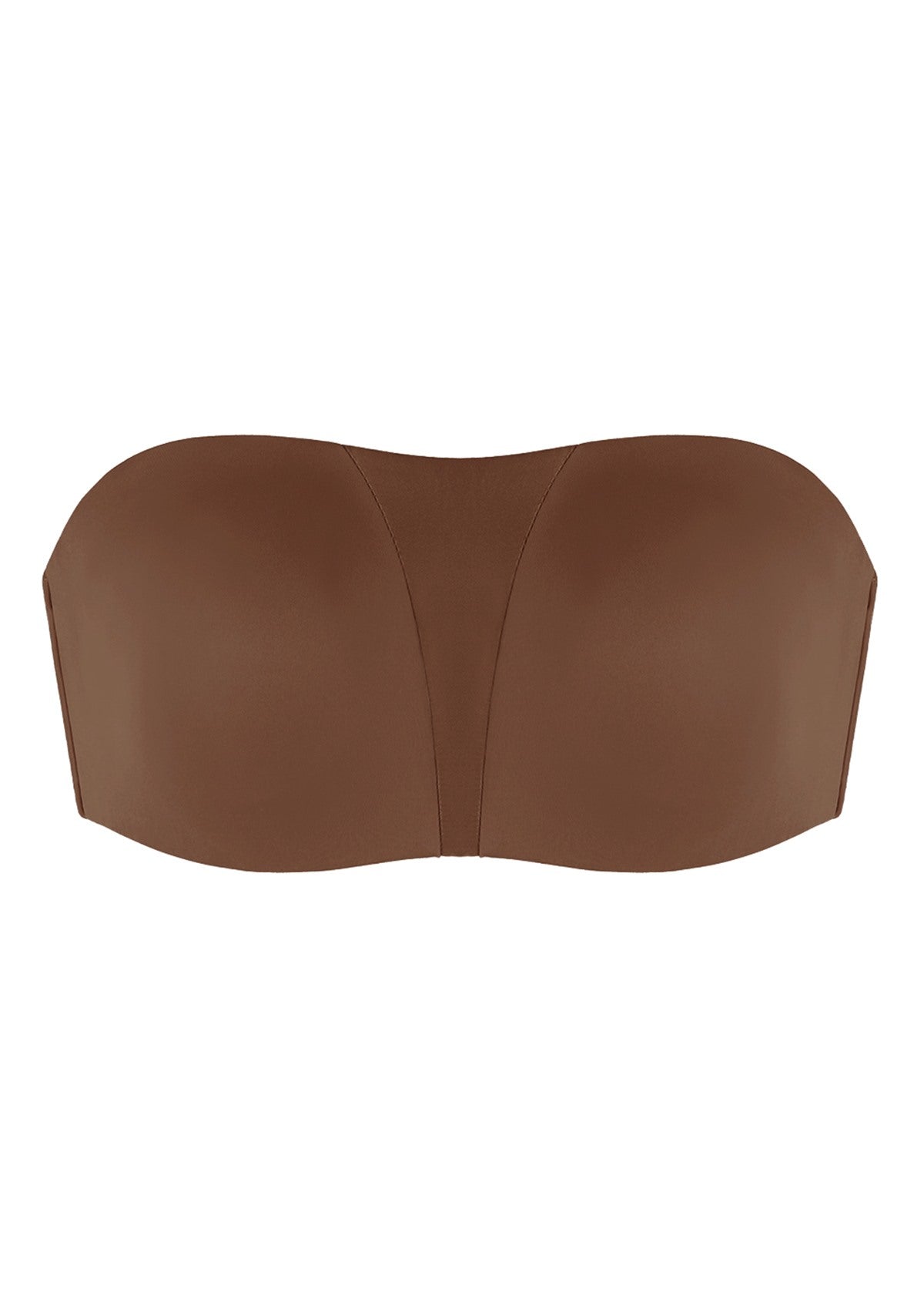 Fiery Unlined Seamless Comfort Underwire Plus Size Bandeau Strapless Coffee Bra