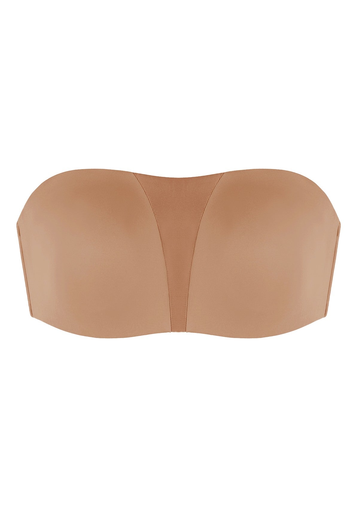 Fiery Unlined Seamless Comfort Underwire Plus Size Bandeau Strapless Coffee Bra