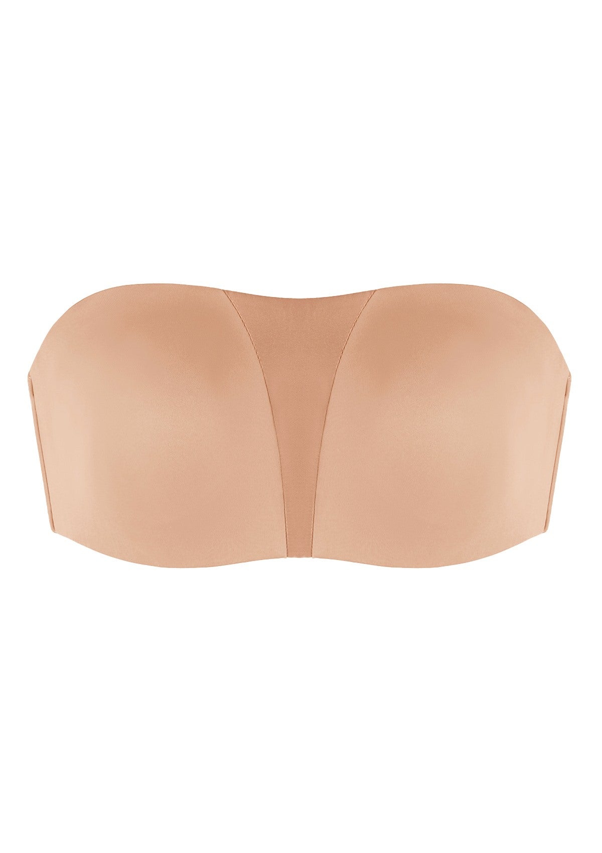 Fiery Unlined Seamless Comfort Underwire Plus Size Bandeau Strapless Coffee Bra