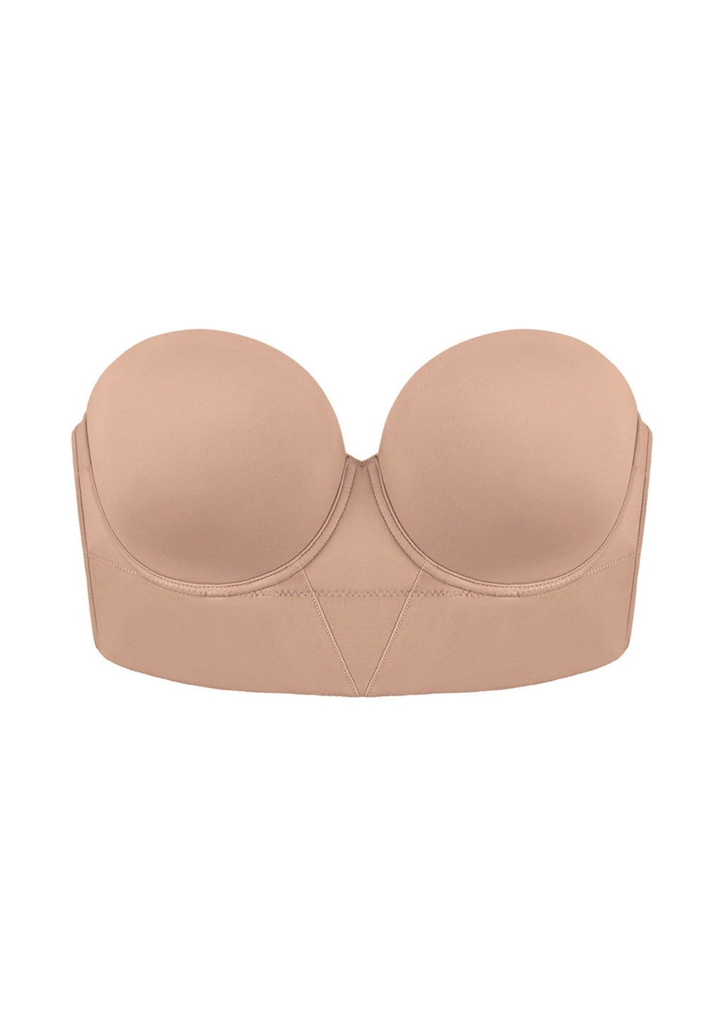 Daisy Smooth Beige Lightly Padded Longline Underwire Strapless Balconette Bra