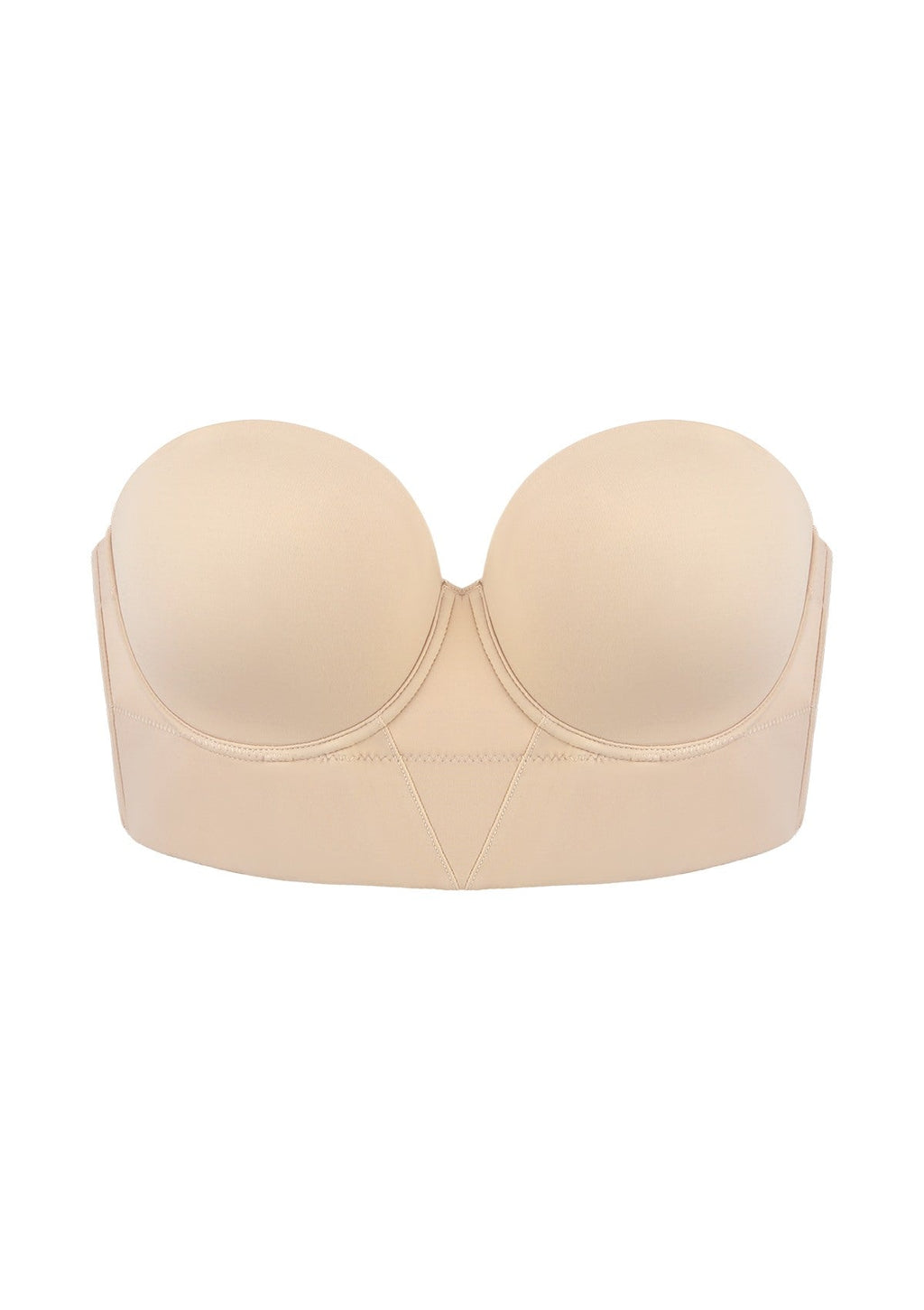Daisy Smooth Beige Lightly Padded Longline Underwire Strapless Balconette Bra