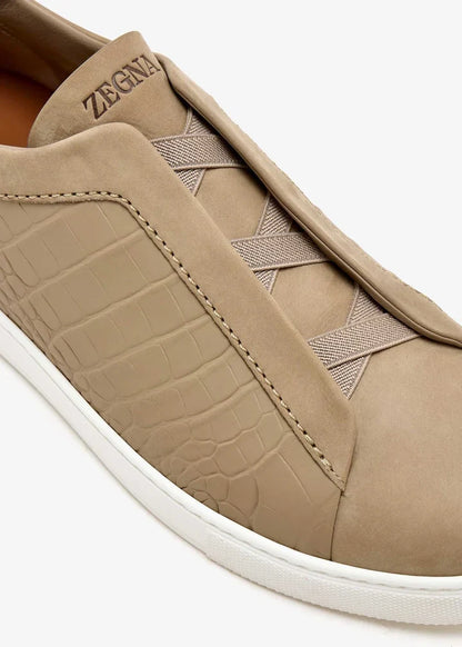 Croc Leather Triple Stitch SecondSkin