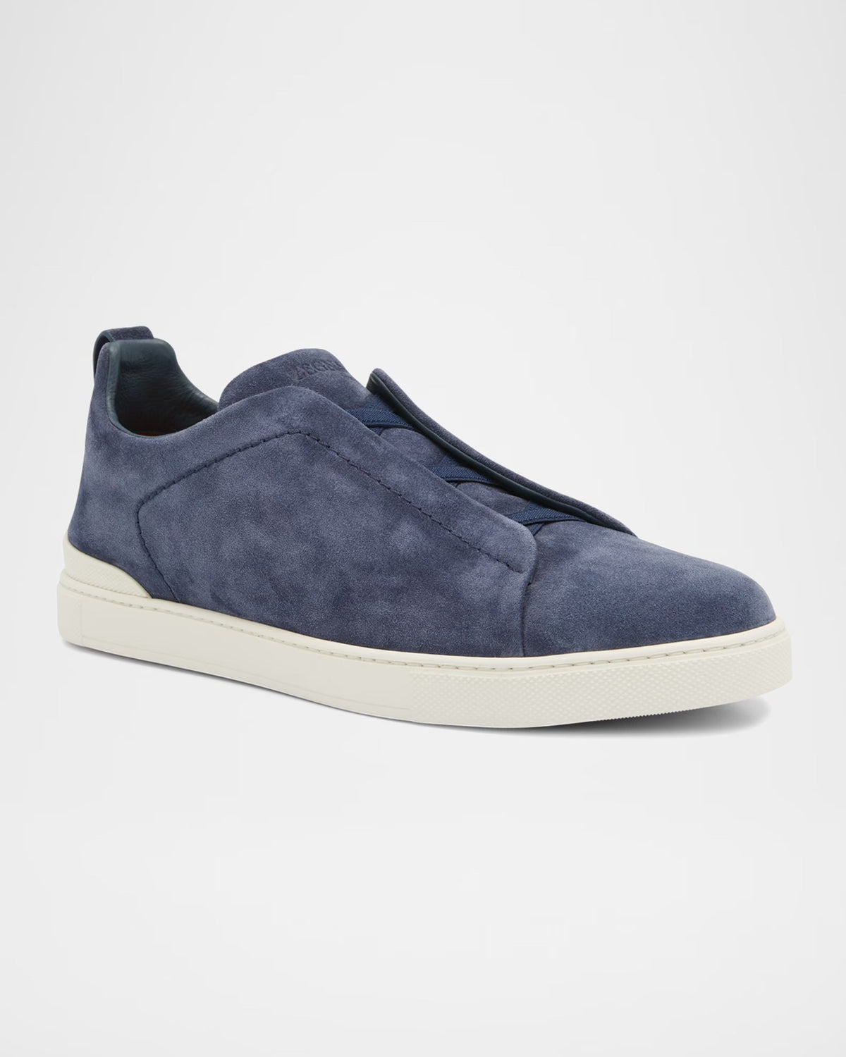 Suede Triple Stitch Slip-On Sneakers