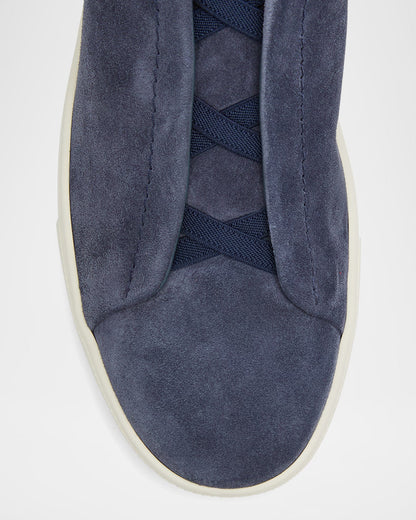 Suede Triple Stitch Slip-On Sneakers