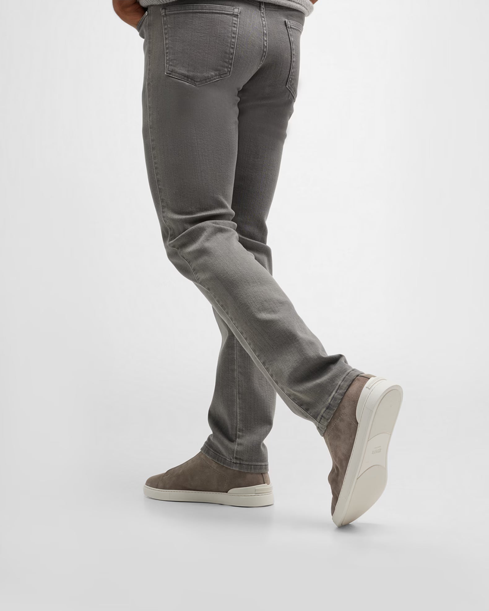 Suede Triple Stitch Slip-On Sneakers