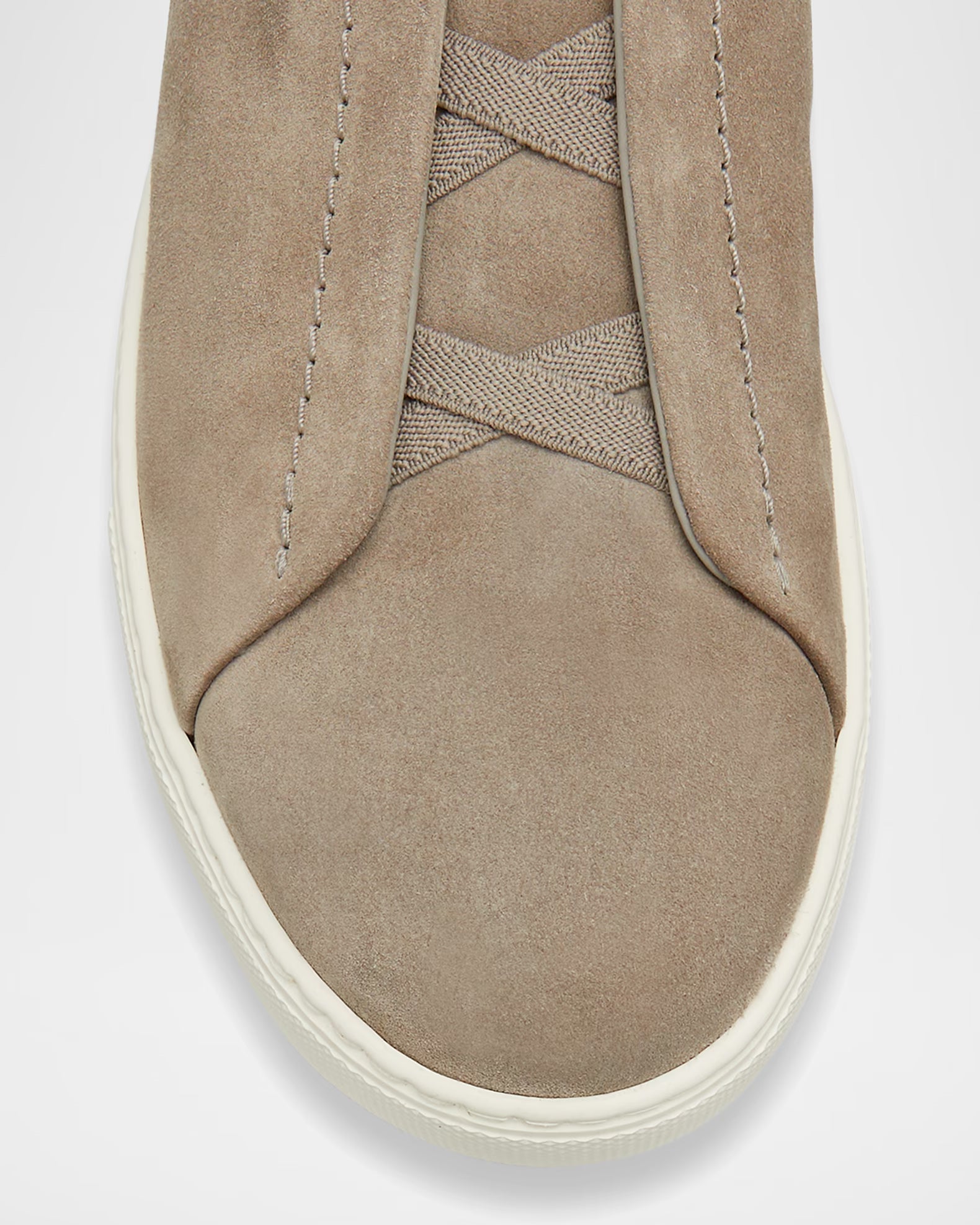 Suede Triple Stitch Slip-On Sneakers