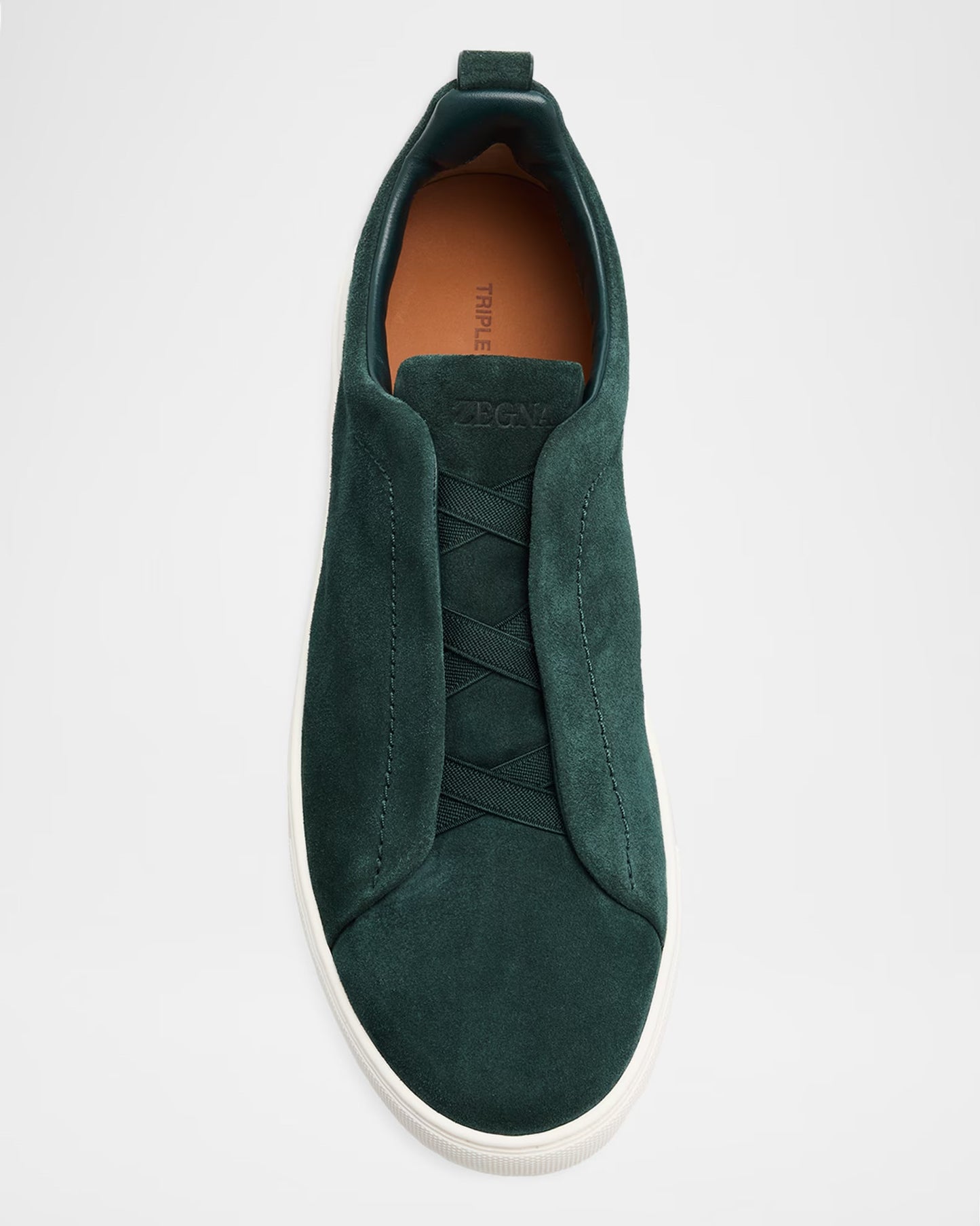 Suede Triple Stitch Slip-On Sneakers