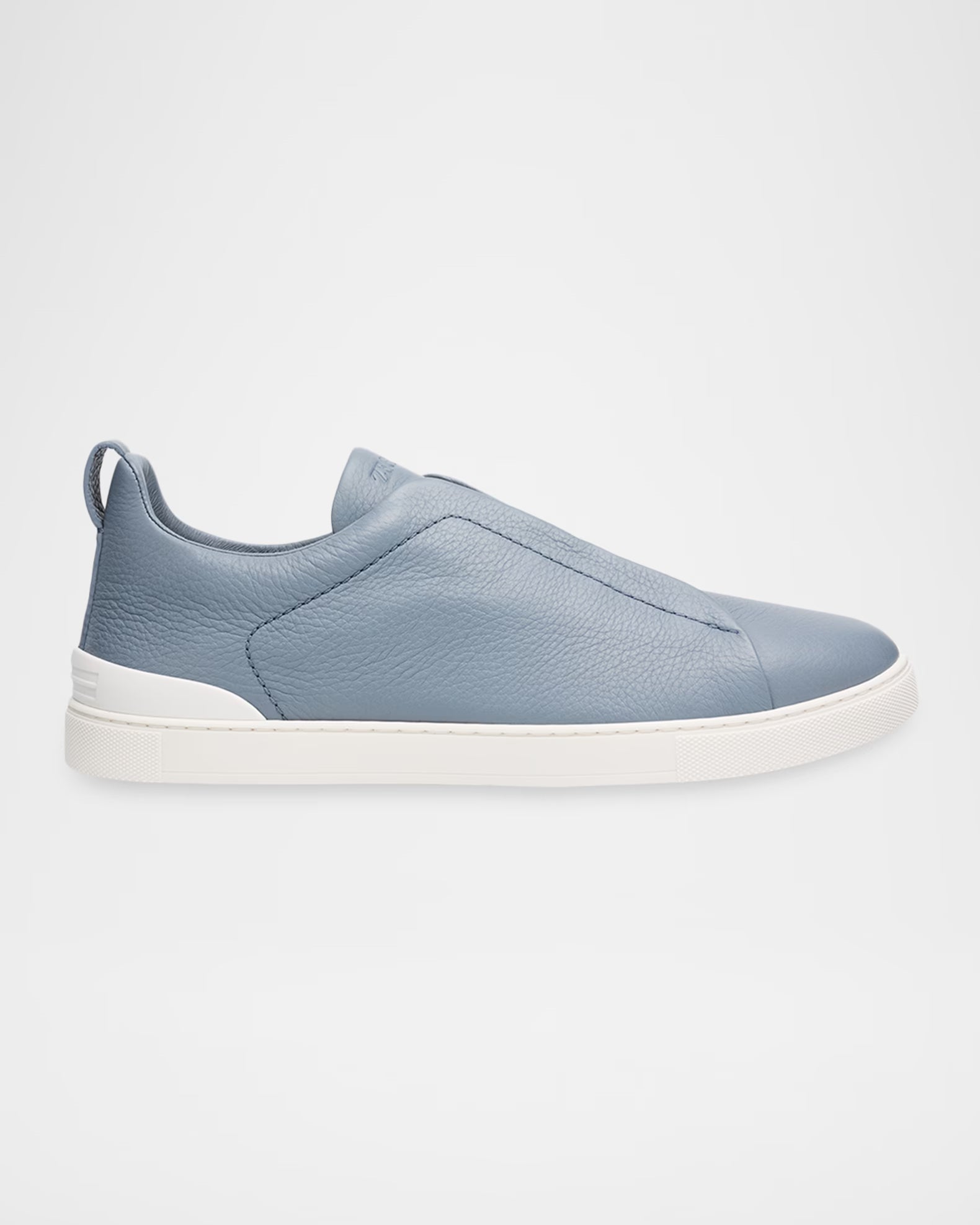 Triple Stitch Deerskin Leather Slip-On Sneakers
