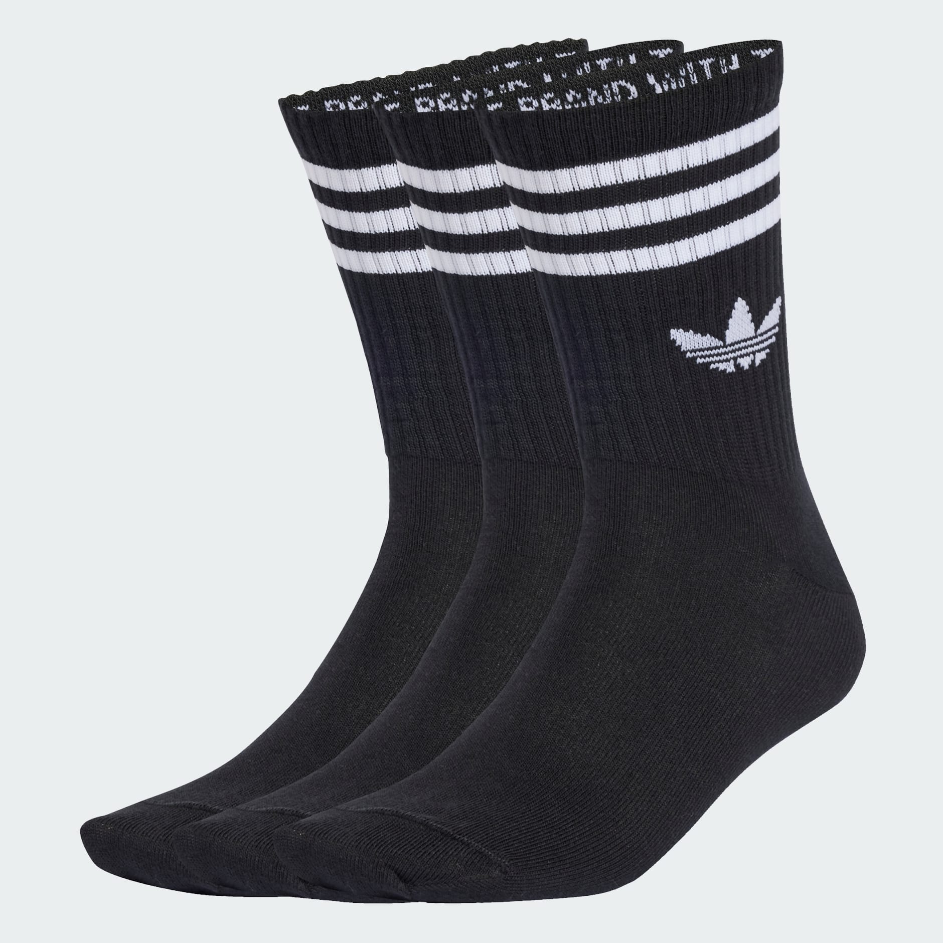 3-Stripe Mid-Calf Socks (3 pairs)
