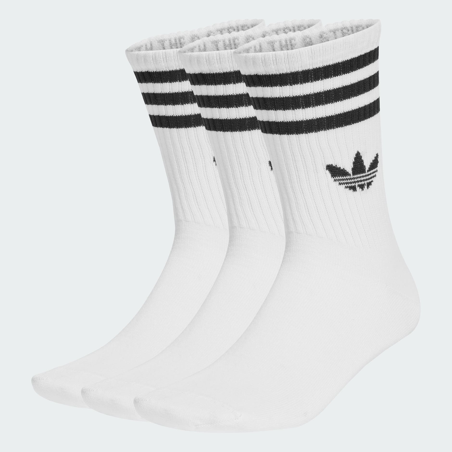 3-Stripe Mid-Calf Socks (3 pairs)